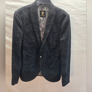 Noose & Monkey Men's 38R Black Blackpool Blazer Jacket EUC